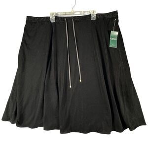 LAUREN RALPH LAUREN 3X NEW Women's Velvet Drawstring A-Line Skirt TEDO $155